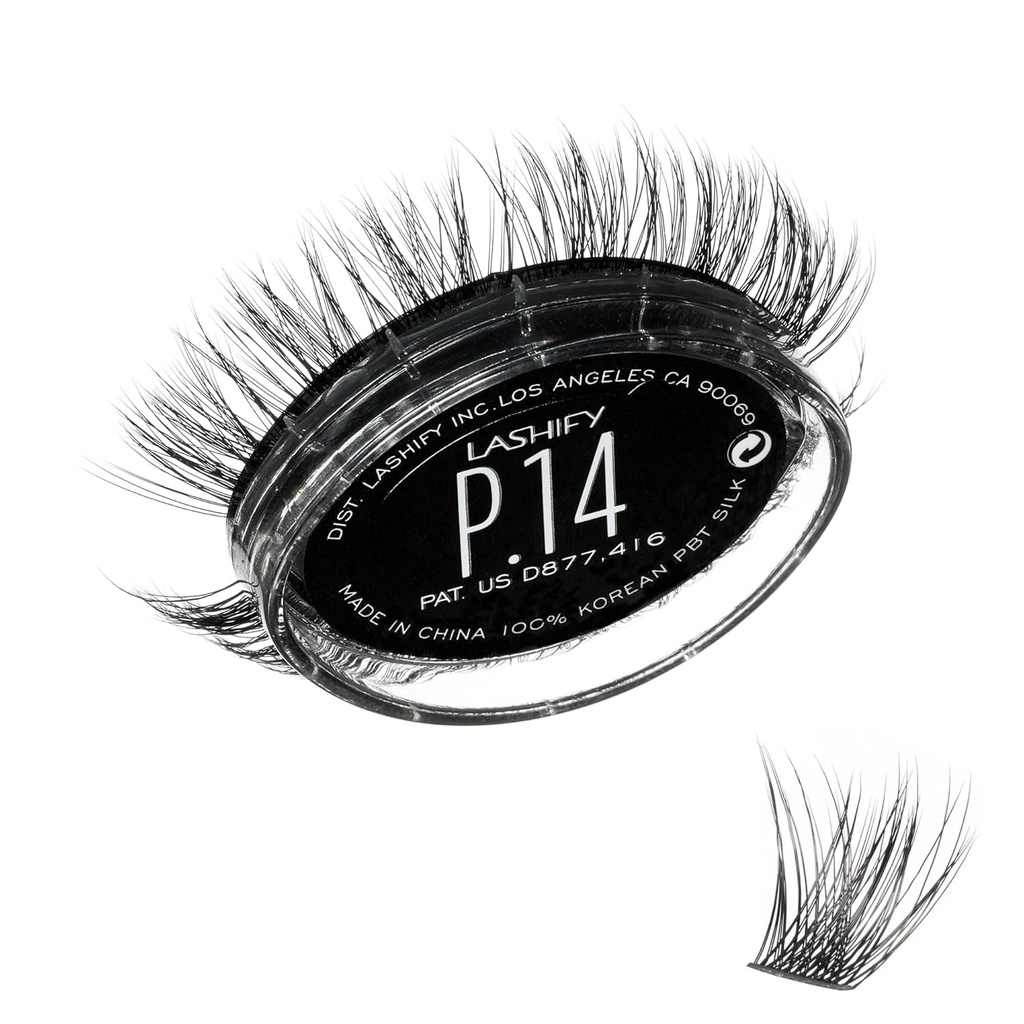 Lashify Plushy 14mm Gossamer wimpers in zwart, gemakkelijk DIY Valse wimpers voor een lichtgevende maar nog steeds natuurlijke look
