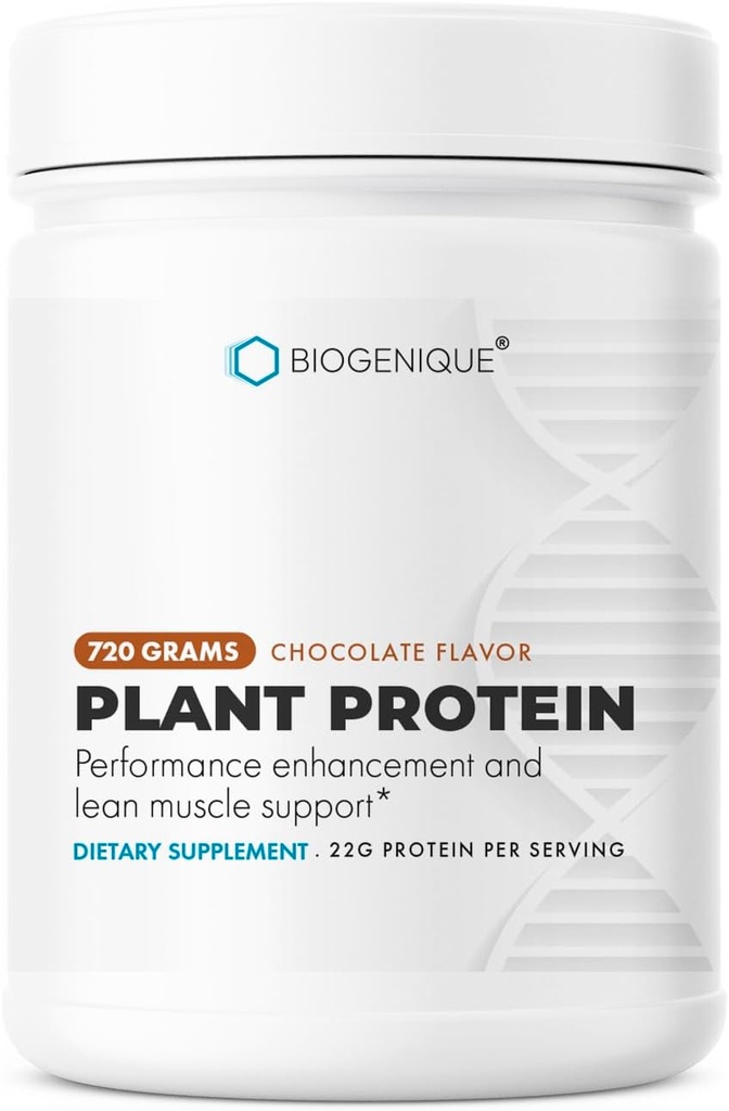 Protéines végétales en poudre Chocolat, Protéines végétales de 22g, Pois organiques et protéines de riz brun pour le soutien et la récupération musculaires, fabriqués aux États-Unis - Vegan, non OGM, sans gluten