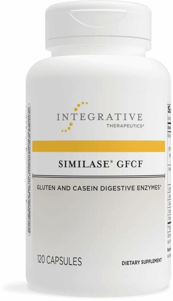 Integrative Therapeutics Similase BICF - Digestief Enzyme Supplement for Adults - Supports Caseine & Gluten Digestie* - Gas & Bloating Support* - Dairy-Free & Vegan - 120 Count (60 Servings)