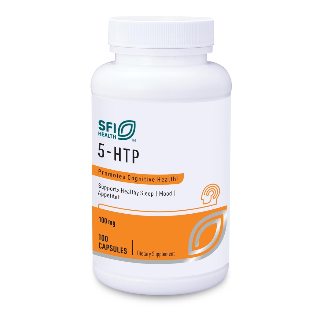 Klaire Labs SFI Health 5-HTP 100 mg - Hypoallergénique 5-HTP de Griffonia Seed Extract - Supplément de soutien à la sérotonine hydroxytryptophane pour promouvoir l'humeur (100 capsules)