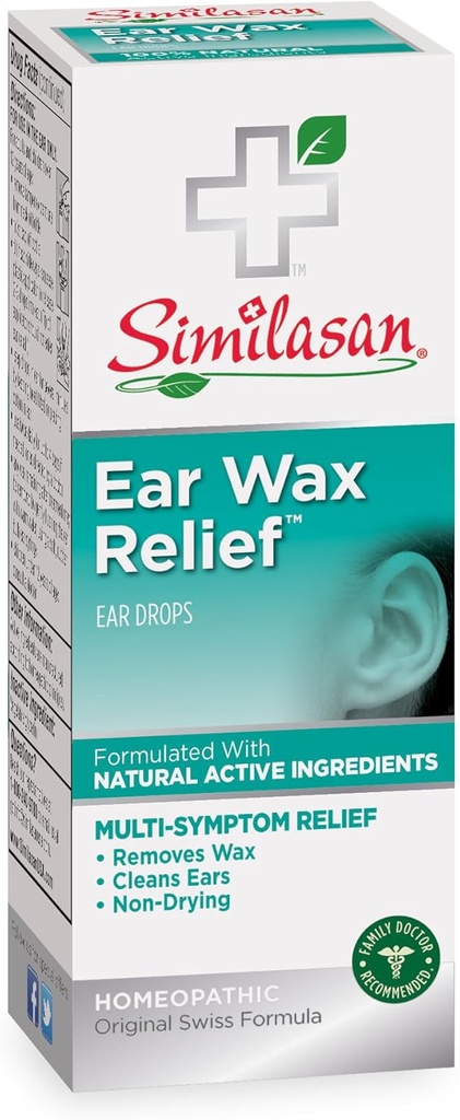 Similasan oor Wax Relief oordruppels, 33-once flessen (verpakking van 3)