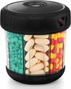 Extra grote Supplement Organisator met XL 7 Compartments, TPU Zachte Lid Eenvoudig te laden en te gebruiken Pillendispenser, 1 maand Jumbo Vitamine houder Medicine Organisator Opslag