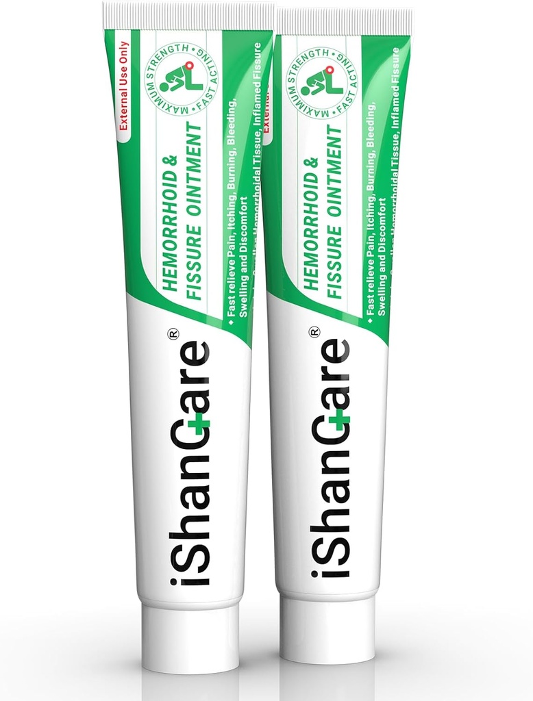 ishancare Aambei Cream, aambeien & fissure behandeling Zalf extra sterkte, verlichting Anale pijn, jeuk, bloeden, zwelling, ongemak, natuurlijke kruiden snelle acting ingrediënten, Bevat vitamine E