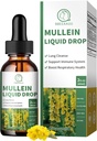(2 paquets) Gouttes de Mullein pour les poumons, extrait de feuille de Mullein de 16 en 1 800MG pour le nettoyage pulmonaire, respiratoire, immunitaire, avec Quercetin, Marshmallow, Graine de cumin noir, Elderberry, non-OGM, 2 Fl Oz