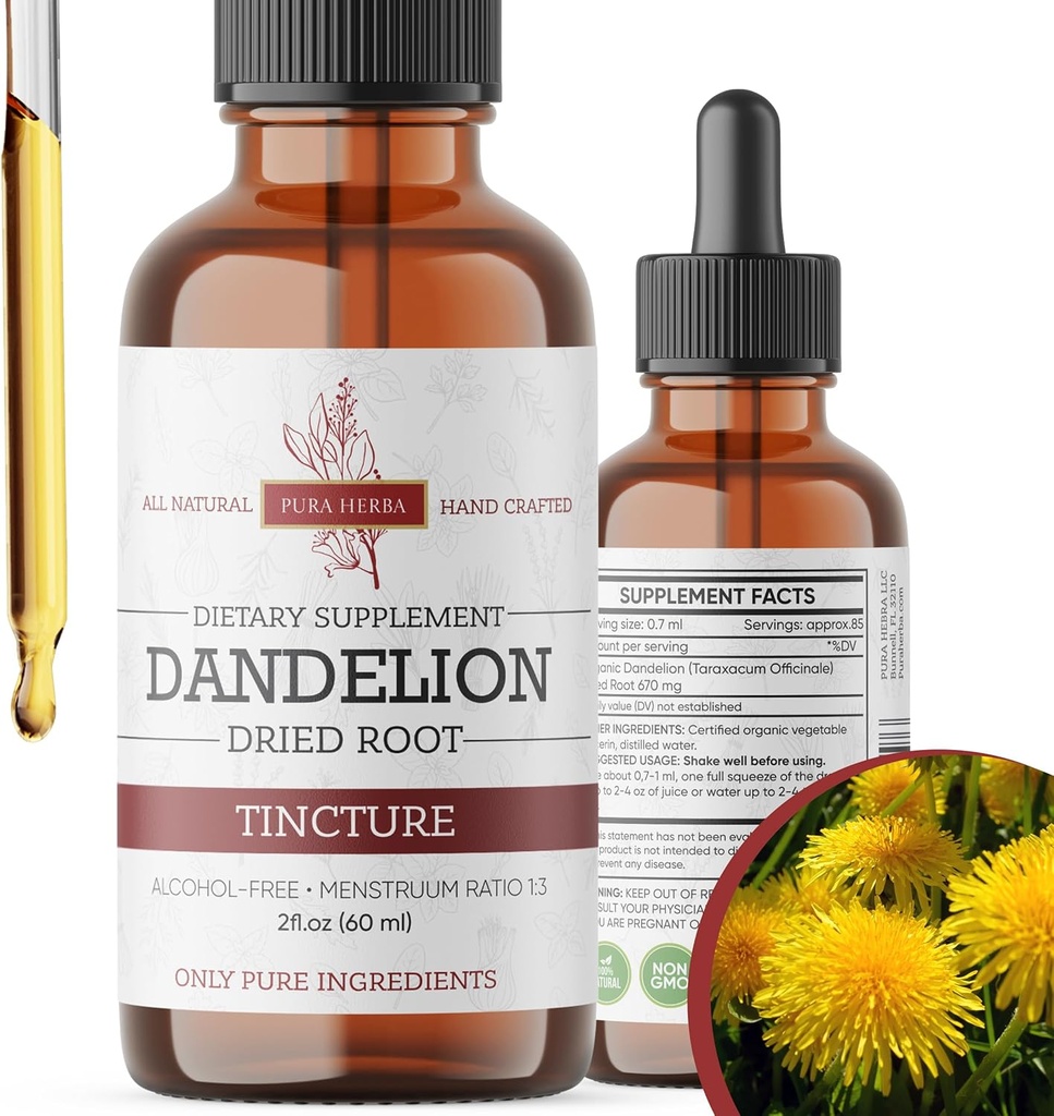 Paardenbloem wortel Tinctuur 2 oz 