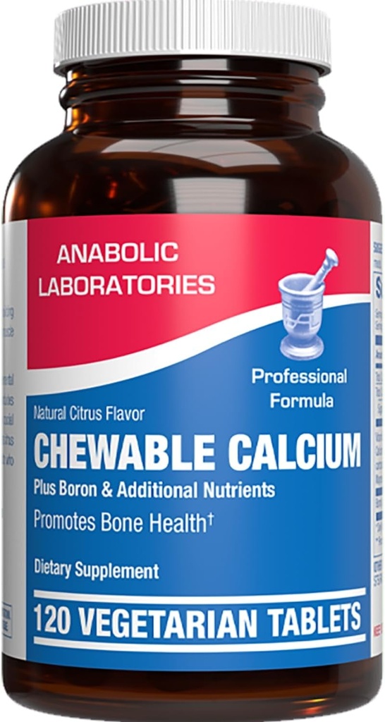 Kauwbaar Calciumsupplement voor vrouwen - Clinical Bone Supplement met Kauwbaar Calcium met Vitamine D Magnesium en Boron Complex voor Bone Health & Strength Support - Made in The USA - 30 Servings