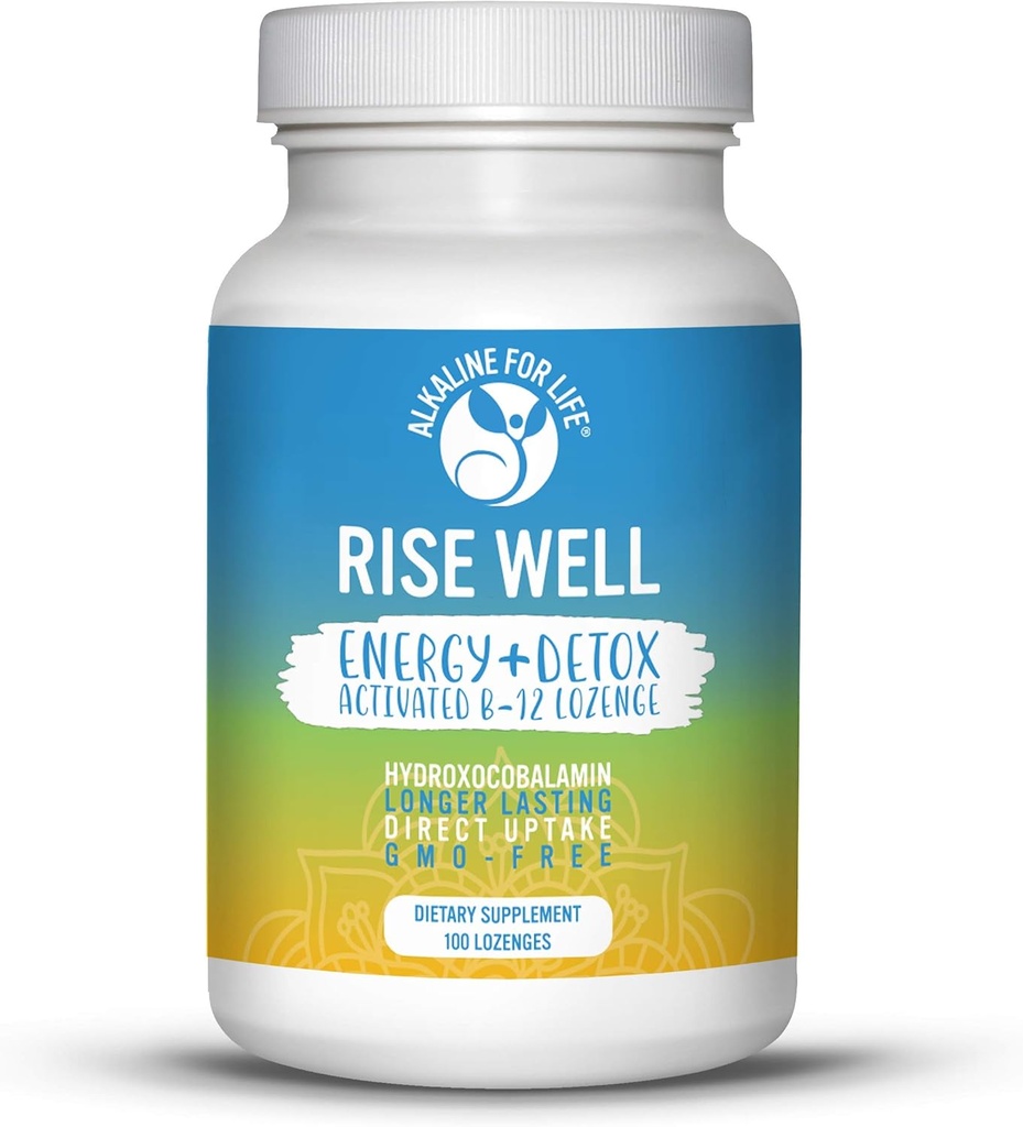 Rise Well Vitamine B12 - Vegan B12 - B12 Vitaminen en Energiesupplementen - Snelwerkende B12 Sublingual 2000 mcg van B 12 Vitamine in langere duurvorm dan Methylcobalamine B12
