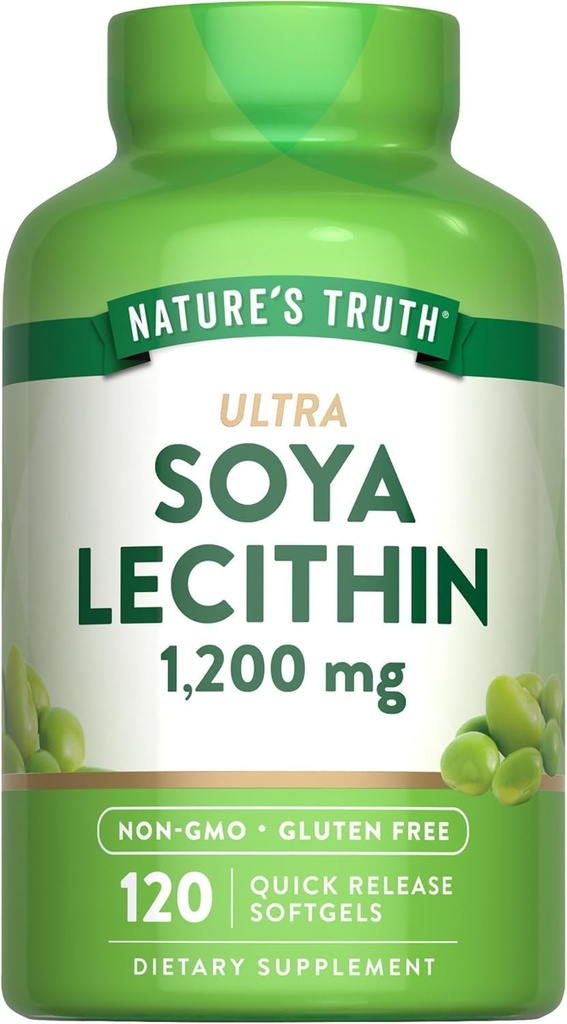 De waarheid van de natuur Ultra SOYA Lecithin 1200 mg, 120 telling (verpakking van 1)