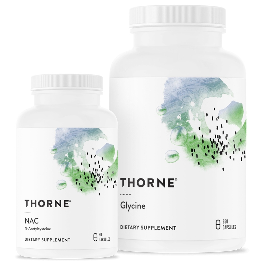 THORNE - Detox Duo - Lever, nieren, & Immuunondersteuningsbundel - NAC & Glycine - 30 tot 125 porties