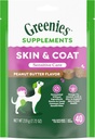Greenies Sensitive Care huid en jas supplement voor honden met visolie voor honden Kip-gratis Formula Hondensupplement, Pindakaas smaak, 40-Count Zachte Kauwen