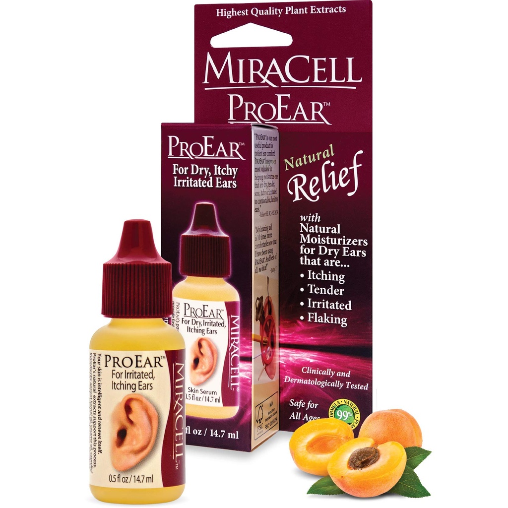Miracell ProEar, Oordruppels voor Itchy Ears, Oor Wax Softener, Clogged Ears, Dry Ears, voor volwassenen baby's. 0,5oz
