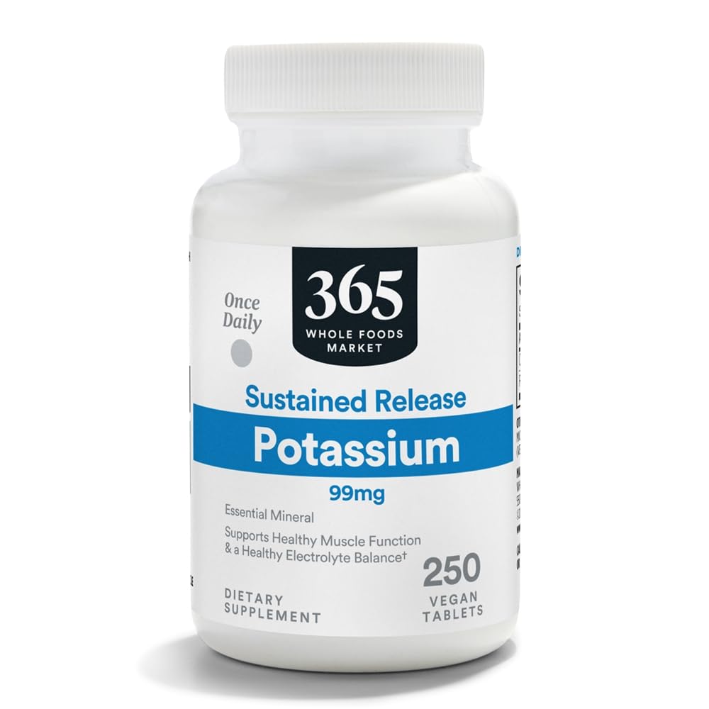 365 door Whole Foods Market, Sustained Release Kalium 99mg, Vegan, 250 tabletten