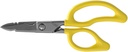 Klein Tools 26001 Ciseaux électriques, fabriqués aux États-Unis, bouts de 6,75 pouces, embouts lourds, embout de coupe de câble, lames déraillées, embout de débrouillage, stripper fil