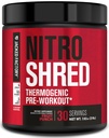Jacked Factory NITROSURGE Shred Pre Workout Supplément - Booster d'énergie, gains de force instantanés, focalisation pointue, pompes puissantes - Booster d'oxyde nitrique et poudre de prétravail - 30Sv, punch fruit
