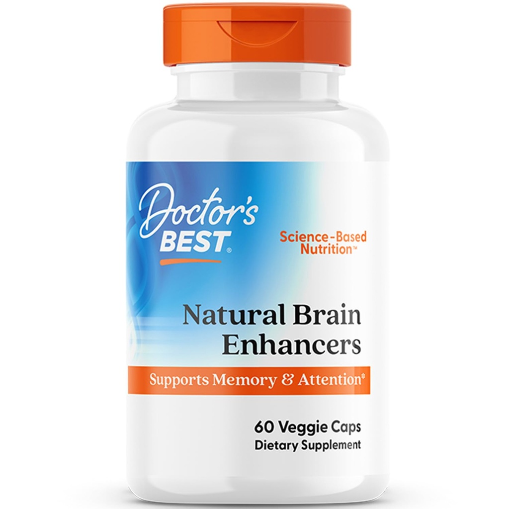 Best Natural Brain Enhancers - Hersengezondheidssupplement voor Geheugen en Focus Support, FosfatidylSerine, Alpha GPC, & Calcium Capsules voor mannen en vrouwen, Glutenvrij - 60 Ct Veg Caps