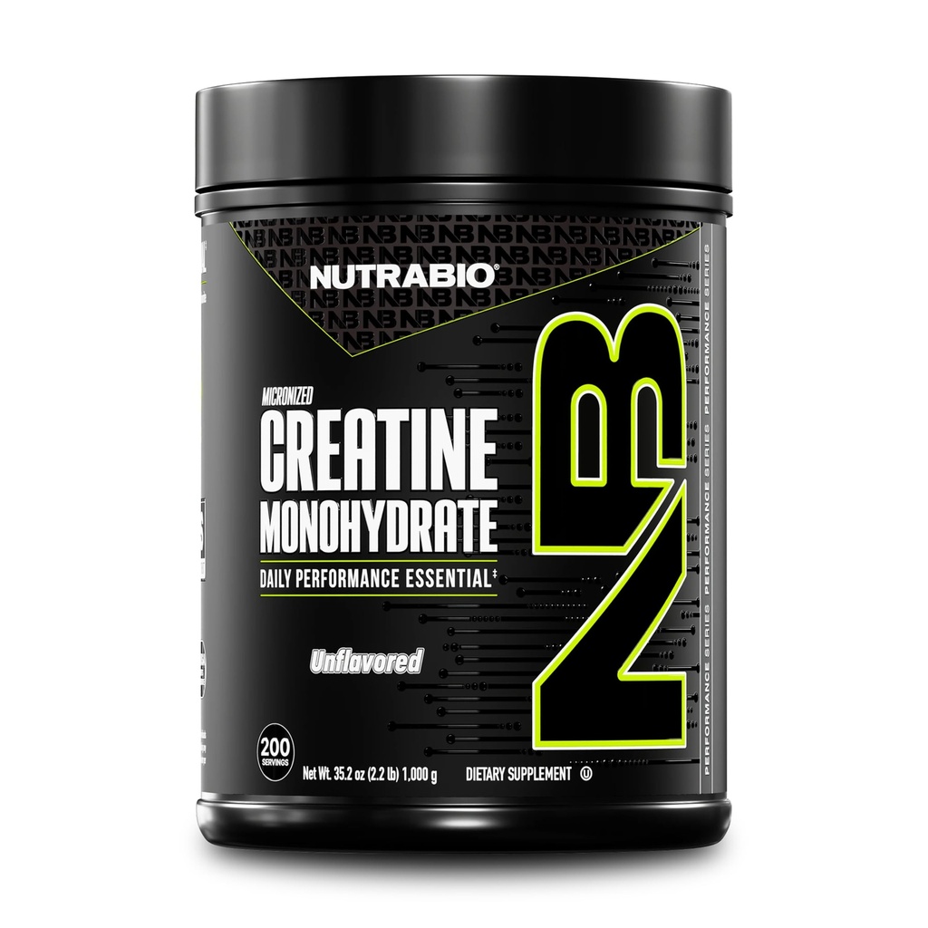NutraBio Pure Micronized Creatine Monohydraat Powder Supplement, Unflavored, (1000 g) - Ondersteunt Bulk Muscle Energy, Herstel, en Kracht - HPLC Getest Creatine Powder Supplement voor mannen en vrouwen