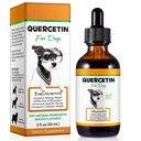Quercetine voor honden, hond Quercetine Liquid Drops, hond Quercetine Kruidensupplement Ondersteuning Allergie Relief, Cellular Health, Immune Boost, Antioxidant -60 ml