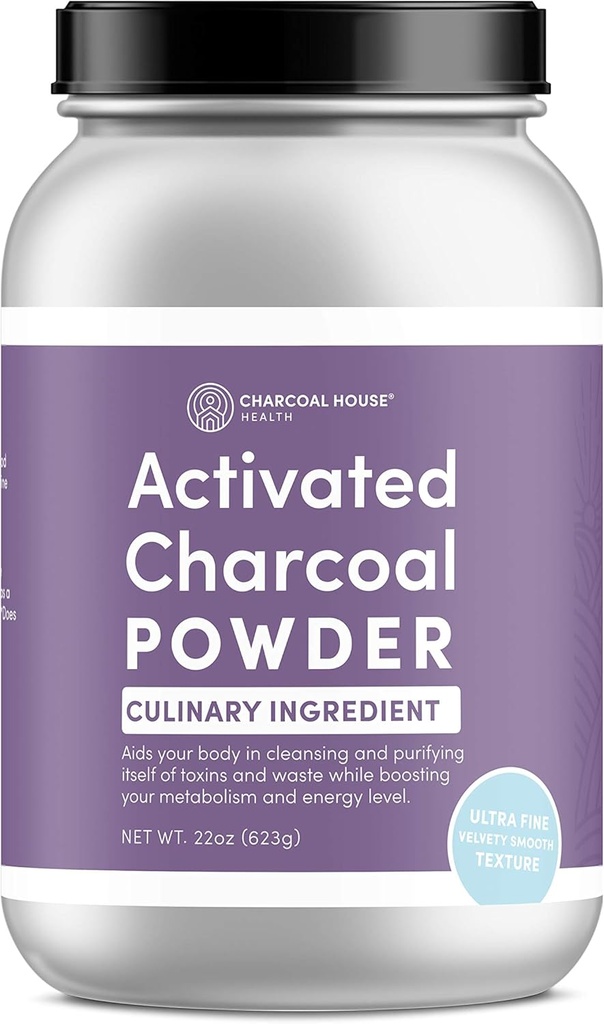 Ultra FINE Coconut Geactiveerde Charcoal Poeder - Culinaire en Cosmetische Toepassingen, Velvety Smooth Texture voor Smoothies, Ice Creams, Gebak, Zeep, Ultra Fine voor een zachte afwerking, Geen Grit!