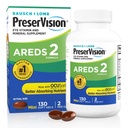 PreserVision AREDS 2 Oogvitaminen, #1 Oogarts Aanbevolen Merk, Luteïne en Zeaxanthine Supplement met Vitamine C, Vitamine E, Zinc, en Koper, 130 Softgels (Minigels)