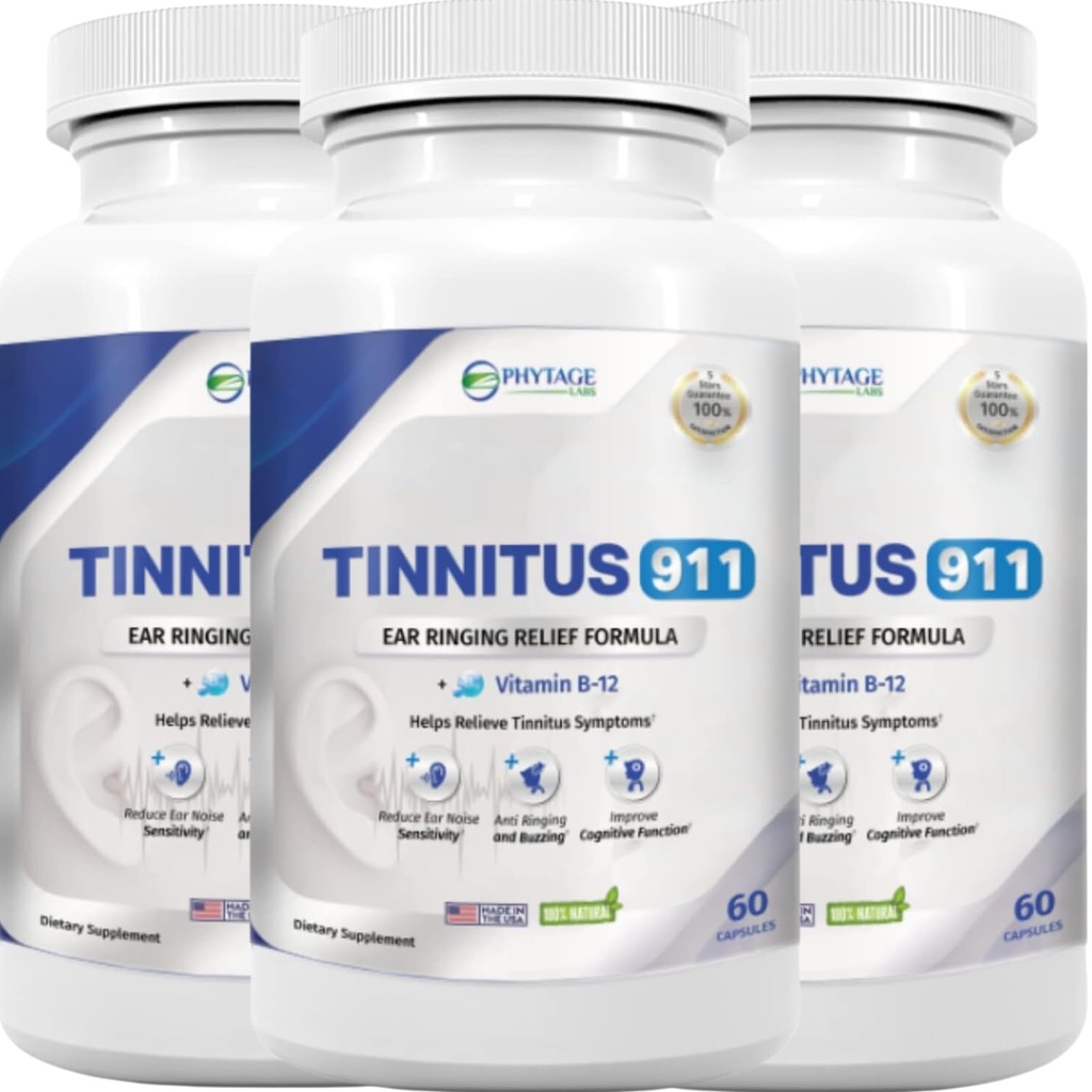 Tinnitus 911 - Tinnitus Relief Supplement - oorringende verlichting - 3 Pack