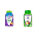 Vitafusion Fiber Well + Probiotica Gummy's voor volwassenen, 60 Count Vitamine D3 Gummy Vitaminen, Perzik, BlackBerry en Aardbei Gearomatiseerd, 50 mcg Vitamine D, 150 Tellen