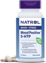 Natrol Mood Positive 5-HTP en L-Theanine voor Balanced Mood and Relaxation, 50 tabletten, Tot een 50-daagse levering