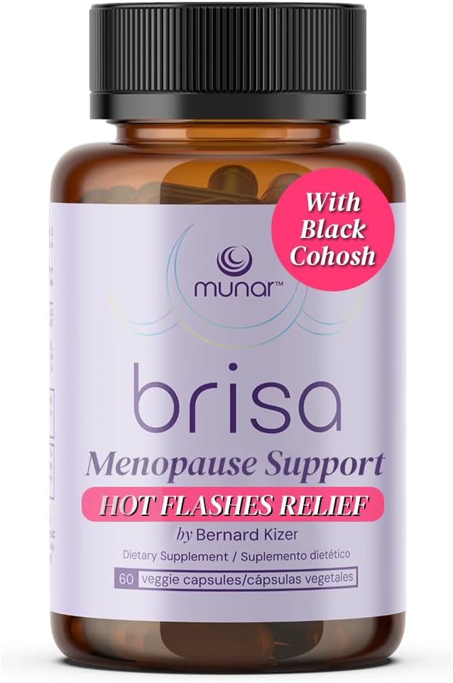 Munar Brisa Menopauze Ondersteuning  Vermindert Hot Flashes, Boosts Energie, Leverontgifting 30 dagen Levering (60 capsules)