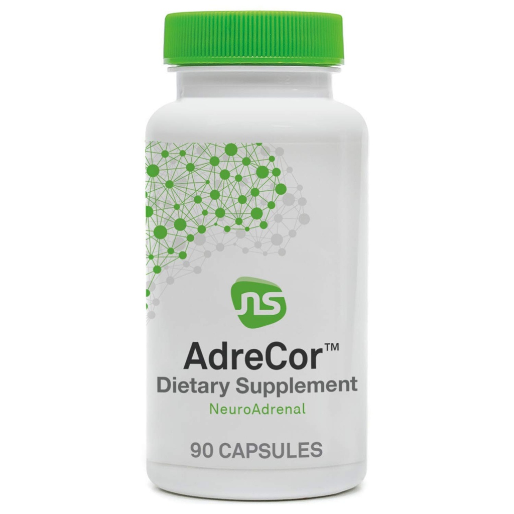 NeuroScience Adrenal Support Supplements for Women & Men - AdreCor - Gentle Energy Support for Stress-related Fatigue - Promoot Adrenal Health & Healthy Cortisol Levels (90 capsules)