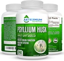 Aeternum Psyllium Husk Caps USA Made - Premium All Natural Fiber Supplement - 240 Husk Powder Capsules 725 Mg per Serving, Ondersteunt gezond spijsverteringssysteem - Alle natuurlijke 100% Oplosbaar