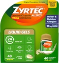 Zyrtec 24-uurs Allergie Relief Liquid Gels, Antihistamin Capsules with Cetirizine HCl Allergie Medicine for All-Day Relief from Runny Nose, Sneezing, Itchy Eyes & More, 40 Count