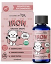Legendairy Melk Biologische Vloeibaar IJzer Supplementen voor Kinderen - Suikervrij Vloeibaar Ijzer voor Kinderen - voor Leeftijden 4 Maanden tot 3 Jaar - Cherry Flavor, 60 Servers