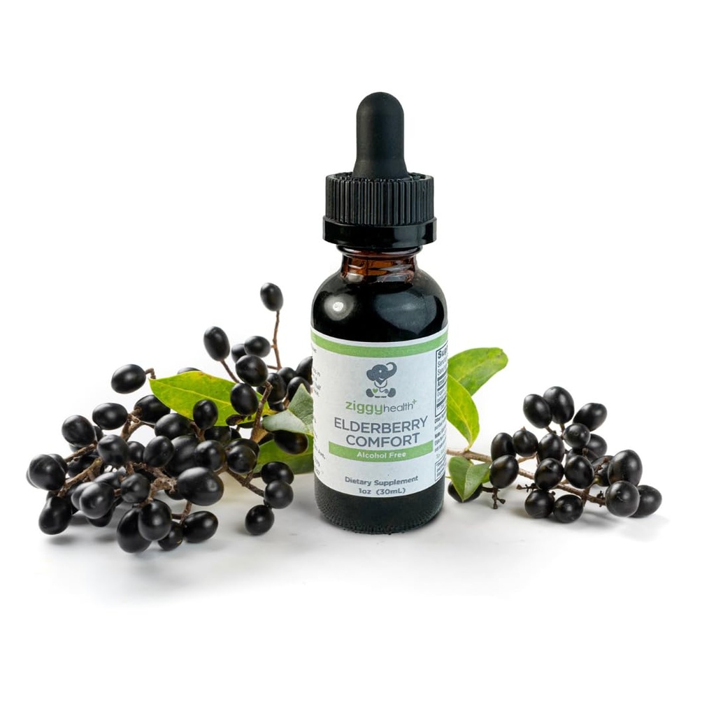 Biologische Vlierbes Tinctuur - Vlierbes Extract - Vloeistof Vlierbes Drops, Immune Support, Respiratory Support & Defense, 1oz - Ziggy Health