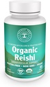 Organische Reishi Paddestoelen Capsules - 1.000mg Potentie - Stress Relief, Heart Health & Immunity - Non-GMO, Veganistan, 60 Tel (30 Servers)