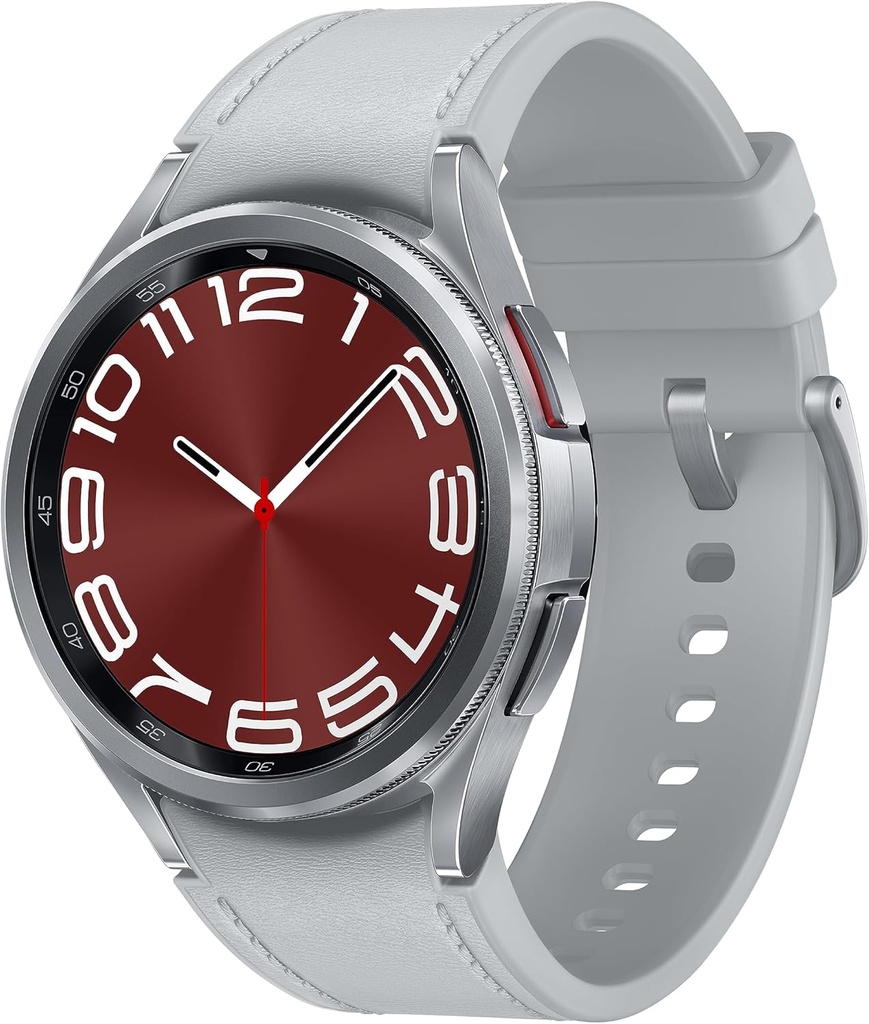 SAMSUNG Galaxy Watch 6 Classic 43mm Bluetooth Smartwatch, Rotating Bezel, Fitness Tracker, Gepersonaliseerde HR Zones, Geavanceerde slaapcoaching, Hartmonitor, BIA Sensor, Health Insights, US Version Silver