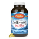 Carlson - Rode leverolie Gems, Super 1000 mg, 250 mg Omega-3s, 400 IE (10 mcg) Vitamine D3, Wild Caught Norwegian Arctic Cod Liver Oil, Nordic Fish Oil Capsules, 250 Softgels