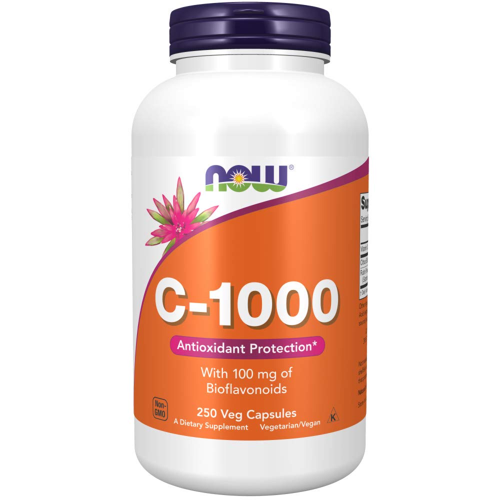 Nu Supplementen, Vitamine C-1.000 met 100 mg Bioflavonoïden, Antioxidant Protection*, 250 Veg Capsules (verpakking van 2)