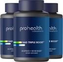 ProHealth NAD Triple Boost. 3X NAD+ Optimizer. Doctor Formulated, Extra Strength Supplement, Inclusief 500mg Niagen Nicotinamide Riboside NR (The Active Ingredient in NMN) 30 Servers (3 Pack)