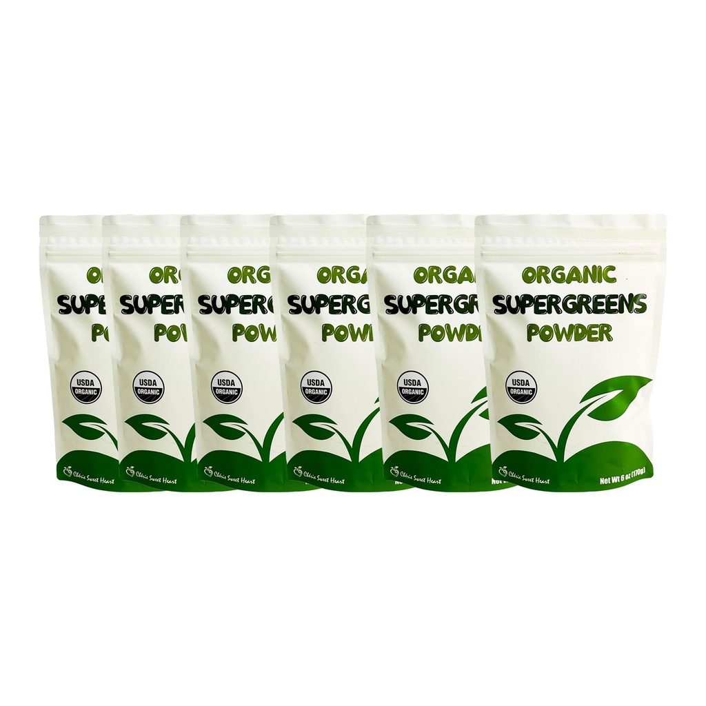 Cherie Sweet Heart Supergreens Powder - Green Superfood - Organic Greens Powder Super Greens - Smoothie Powder - Superfood Powder - Powdered Greens - 2.25LB Super Greens poeder - 204 porties