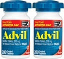 Réducteur de douleur advil et réducteur de fièvre, anti-douleur avec Ibuprofène 200 mg pour la douleur articulaire, les douleurs musculaires et l'arthrite mineure