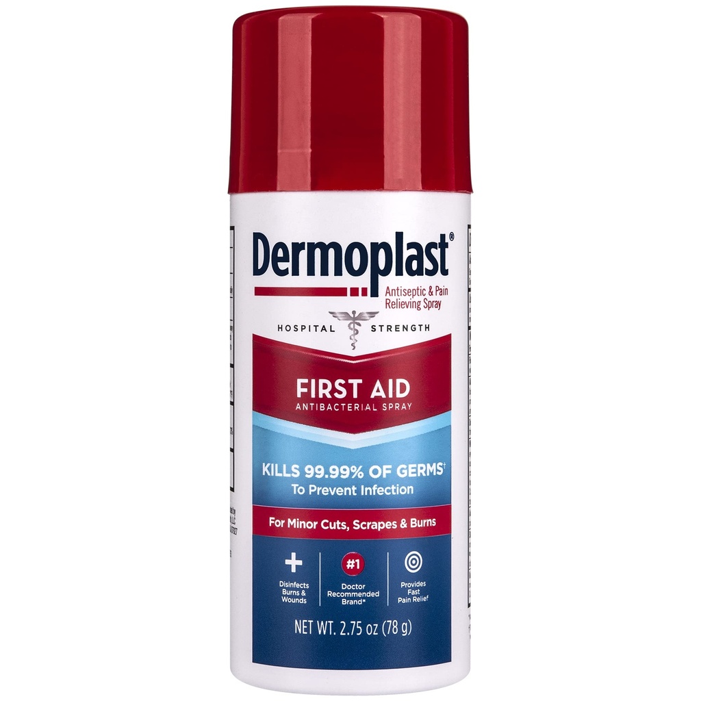 Dermoplast First Aid Spray, Analgetische en Antiseptische Spray voor kleine sneden, Scrapes en Burns, 2,75 Ounce (Verpakking mei Vary)
