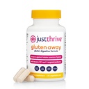 Just Thrive Gluten Away - 30 Servations Dispensive Enzymes + Probiotic Support for Gluten Defense - Vegan, Gut Health Supplement