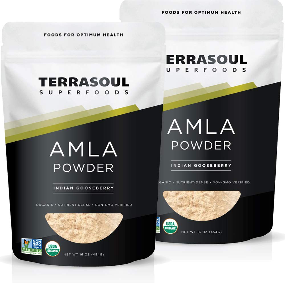 Terrasoul Superfoods Biologische Amla Berry Powder (Amalaki), 2 Lbs - Rijk aan antioxidant vitamine C Ondersteunt Immuniteit