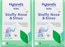 Hyland's Naturals Kids Stuffy Nez et Sinus Comprimés, Cold and Allergy Medicine for Children Ages 2 and up, Secours aux maux de tête et désinfectants nasaux, Comprimés à dissolution rapide, 50 comtes (paquet de 2)