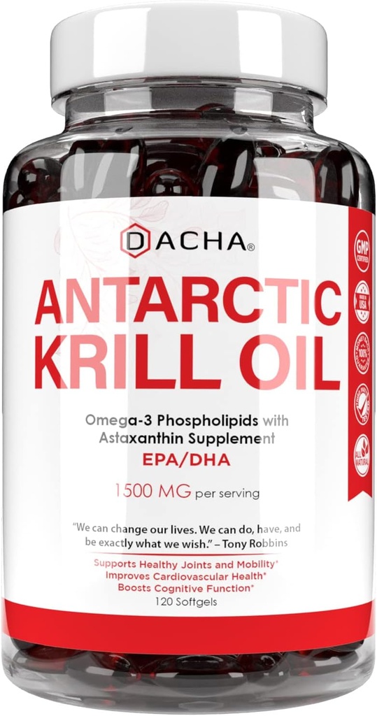 Premium Antarctica Krill Oil Supplement Softgels