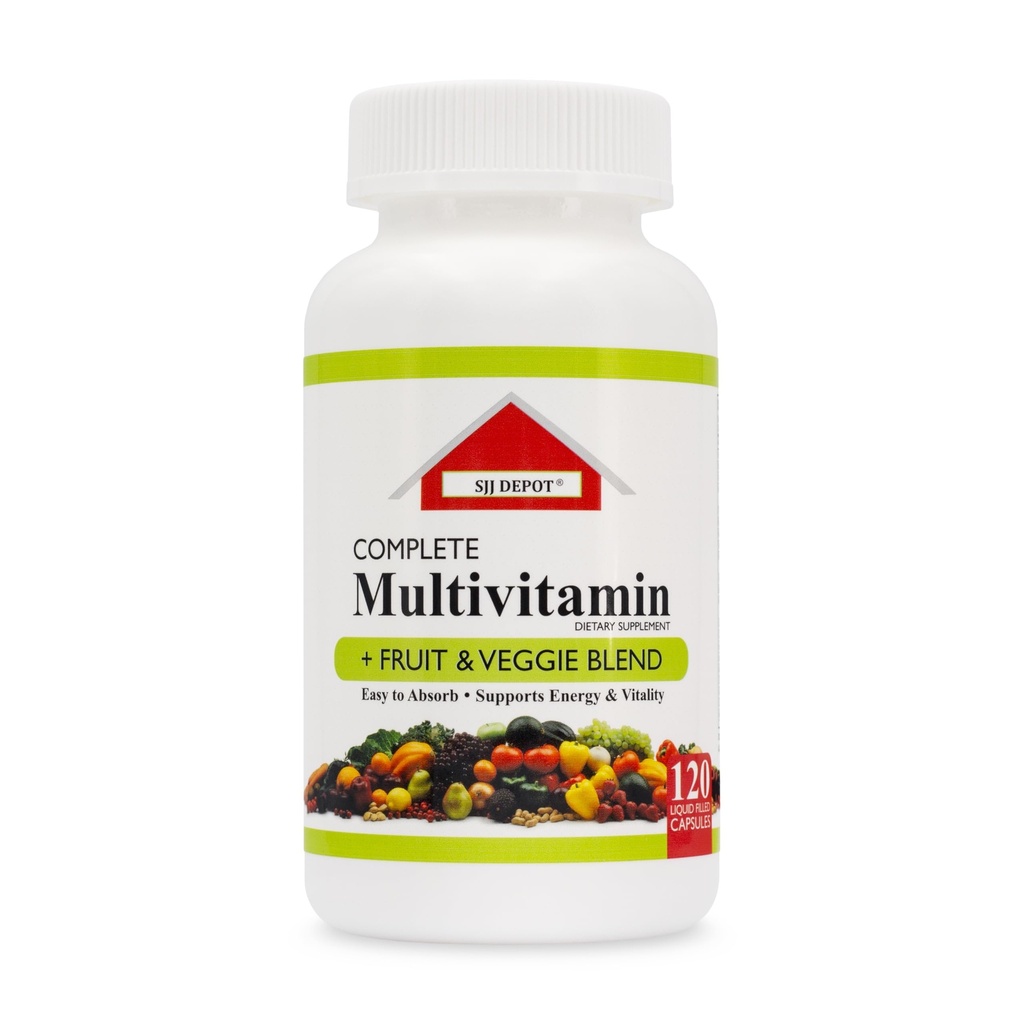 120 Multivitamine Fruit en plantaardige vloeibare capsules, geladen Multivitaminen, Supplementen, Meerdere Vitamine heeft Veel Antioxidanten, Dagelijkse Vrouwen Mannen Senior Adult Multi Vitaminen