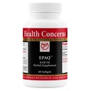 Préoccupations pour la santé EPAQ – Supplément de soutien à la santé cérébrale – 1000 mg d'huile de krill par portion – Fonction cognitive et santé cardiaque – Supplément à base de plantes chinoises – Antioxydants et phospholipides – 60 Softgels