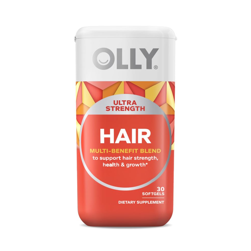 OLLY Hair and Skin Vitamin Bundle - Ultra Strength Hair Softgels met Biotine, Keratine, Vitaminen B12, D en Flawless Complexion Gummy met Vitaminen A, E, Zink voor Heldere Huid - 30 en 50 Tellen