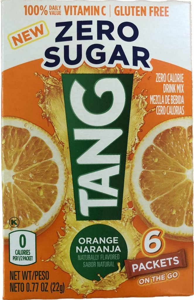 Tang On The Go! Oranje Naranja Vitamine C Drink Mix 6 gemakkelijk open pakketten (verpakking van 4)