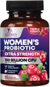 Probiotica voor vrouwen Digestieve gezondheid Ondersteuning - 90 miljard CFU Vrouwen Probiotica, 16 Strains, Cranberry, Vaginale Probiotica met Prebiotica, PH, Immune, Urinaire, & Vrouwelijke Gezondheidsondersteuning, 60 Capsules