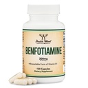 Benfotiamine 300mg porties (Third Party Tested, 120 Capsules, 150mg Per Cap) Non-GMO, to Boost Thiamine B1 Levels (More Absorbable Than Thiamine, Fat Soluble) by Double Wood